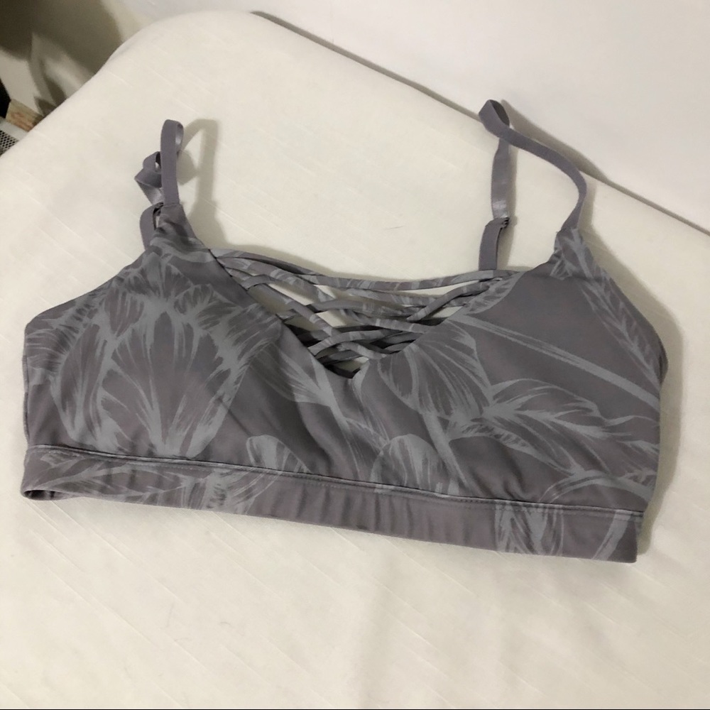 Fabletics grey strapped back sports bra - Picture 1 of 7